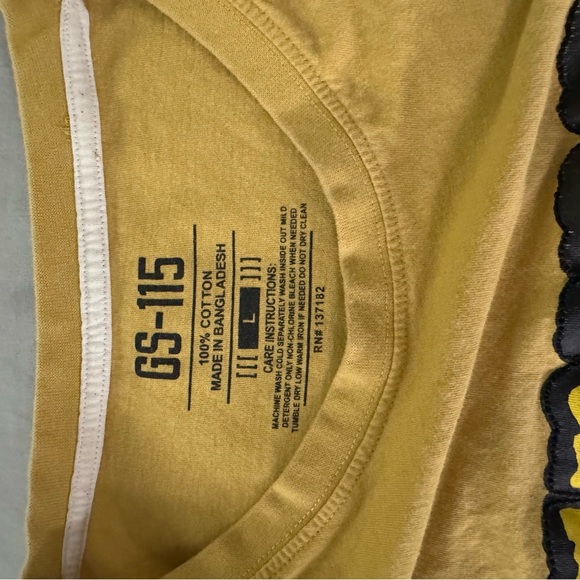 GS-115 Psychedelic Yellow 'Trippy' Graphic Tee - Picture 6 of 6